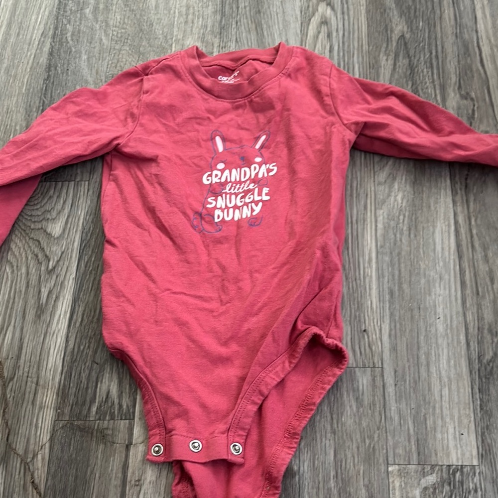 Carter's Pink Bodysuit Long Sleeve One Piece